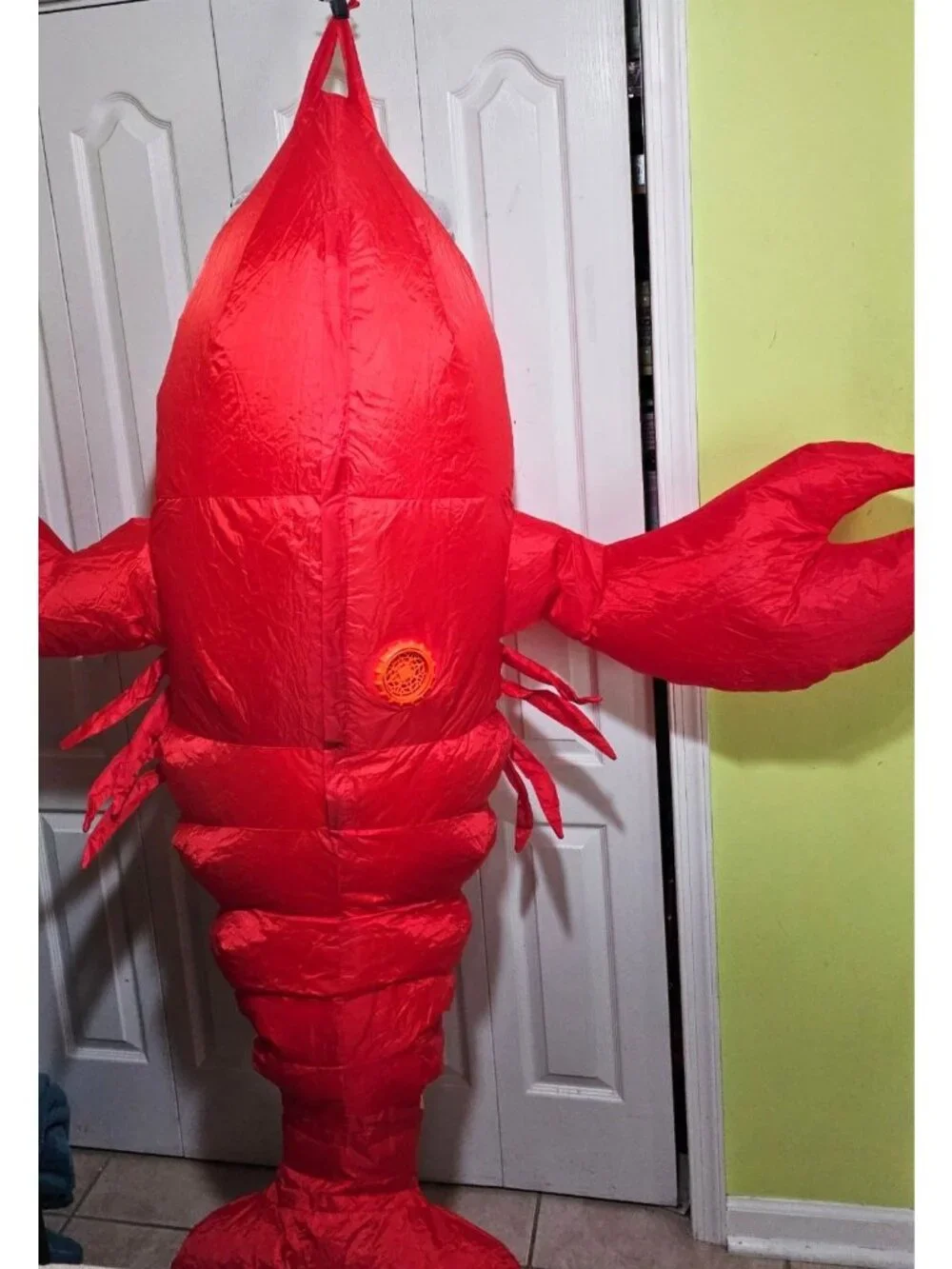 Inflatable Lobster Costume Kids 7-12 Mr Crabs SpongeBob Crawfish Red Halloween